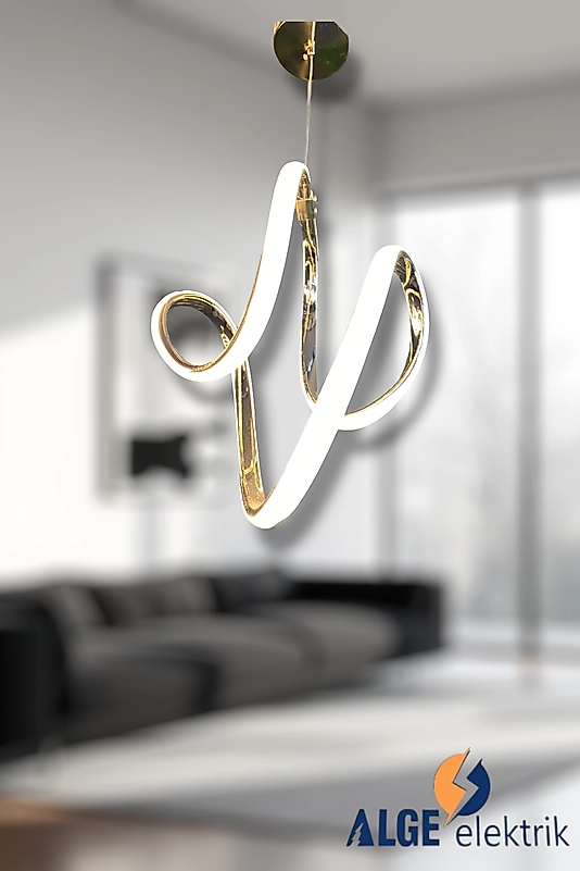 Damla Gold Led Avize