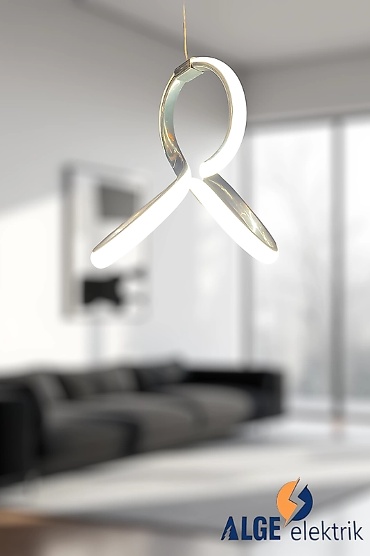 Mini Yonca Krom Led Avize