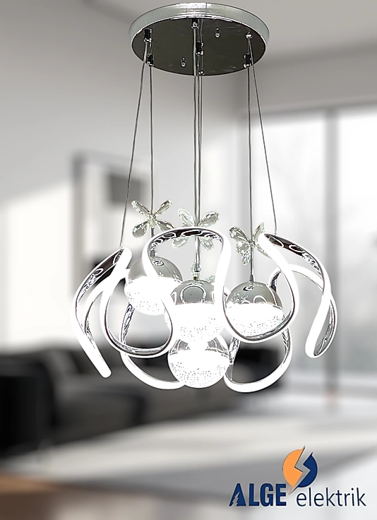 Elips 4 Top Krom Led Avize