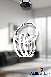 Büyük İmza Krom Led Avize