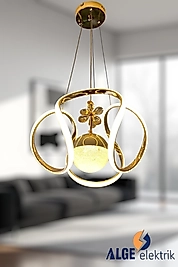 Elips Tek Top Gold Led Avize