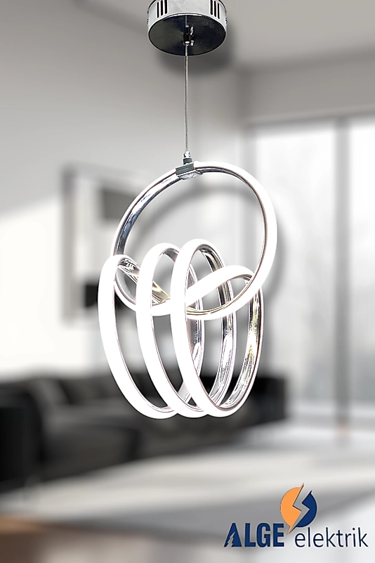 Büyük İmza Krom Led Avize