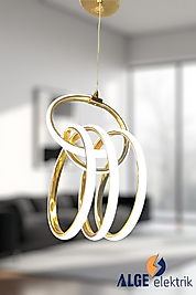 Büyük İmza Gold Led Avize