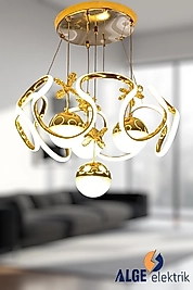 Elips 4 Top Gold Led Avize